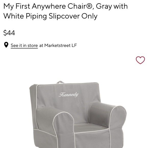 Kennedy - NWT My First Anywhere Chair Pottery Barn Slip Cover - Picture 3 of 3